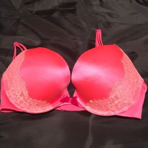Victoria’s Secret hot pink push up bra.